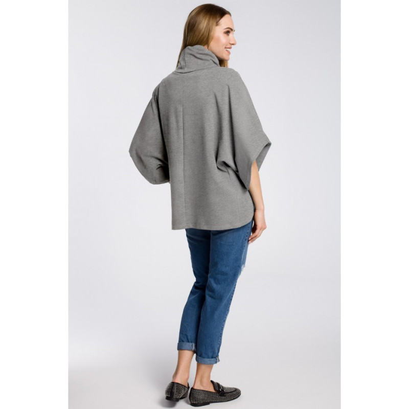 M372 Overlap sweatshirt with wide sleeves - gray