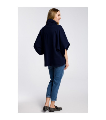 M372 Overlap sweatshirt with wide sleeves - navy blue