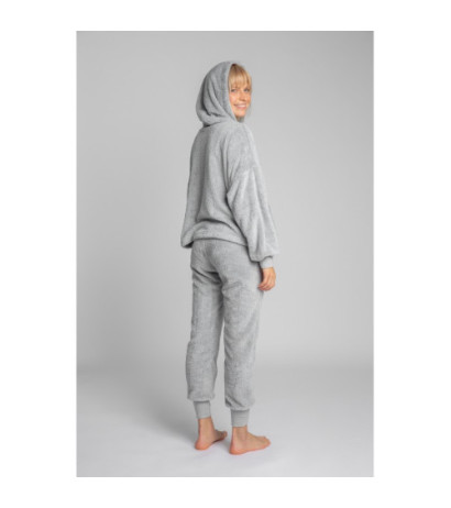 LA003 Plush hooded sweatshirt - ashen