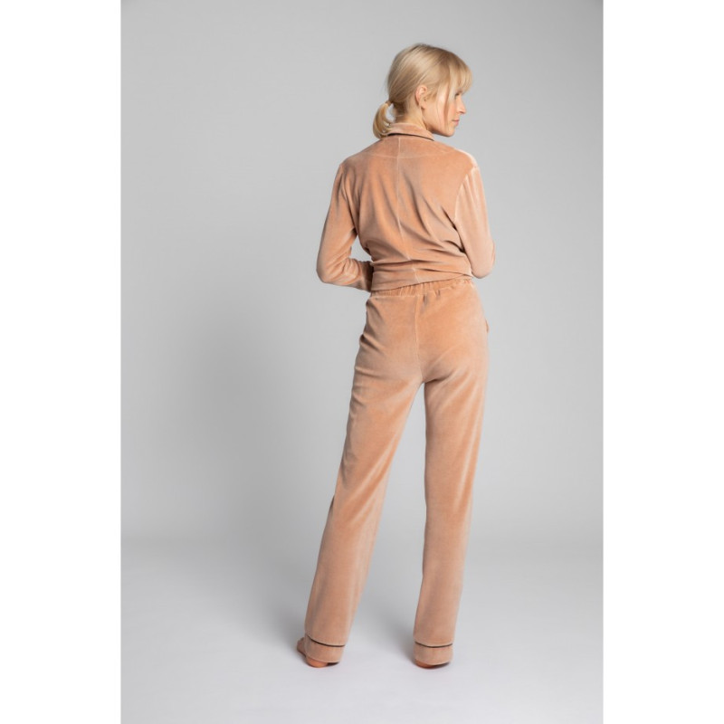 LA008 Velour pajama pants - beige