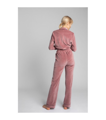 LA008 Velour pajama pants - dirty pink