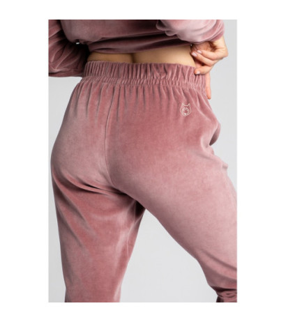 LA012 Velour joggers pants - dirty pink