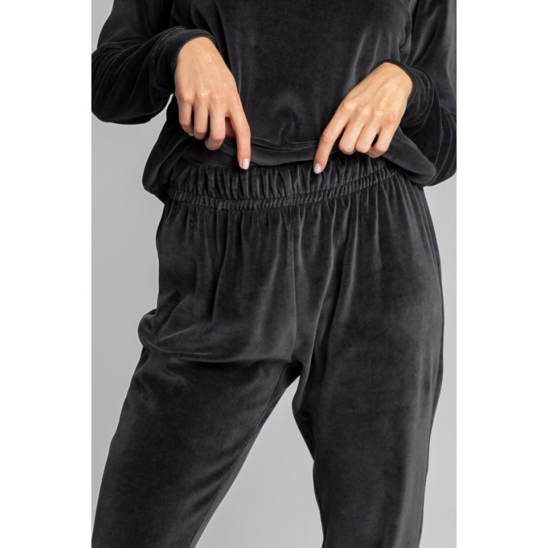 LA012 Velour jogger pants - graphite