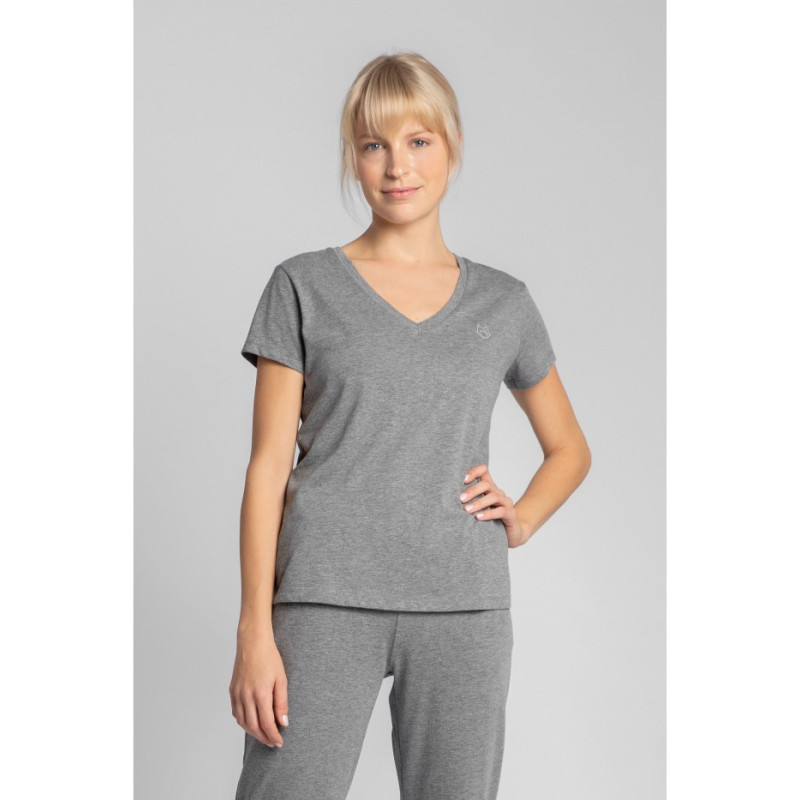 LA014 T-shirt for sleeping with a v-neck - gray