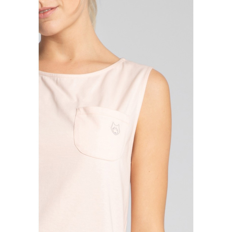 LA015 Sleeveless cotton sleep top - peach