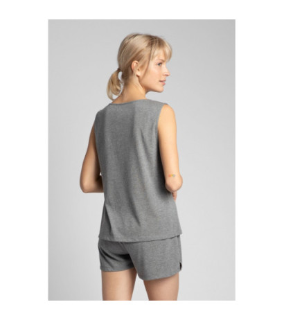 LA015 Sleeveless cotton sleep top - gray