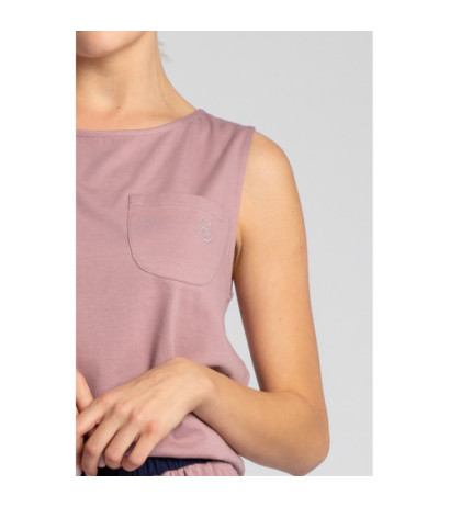 LA015 Sleeveless cotton sleep top - heather