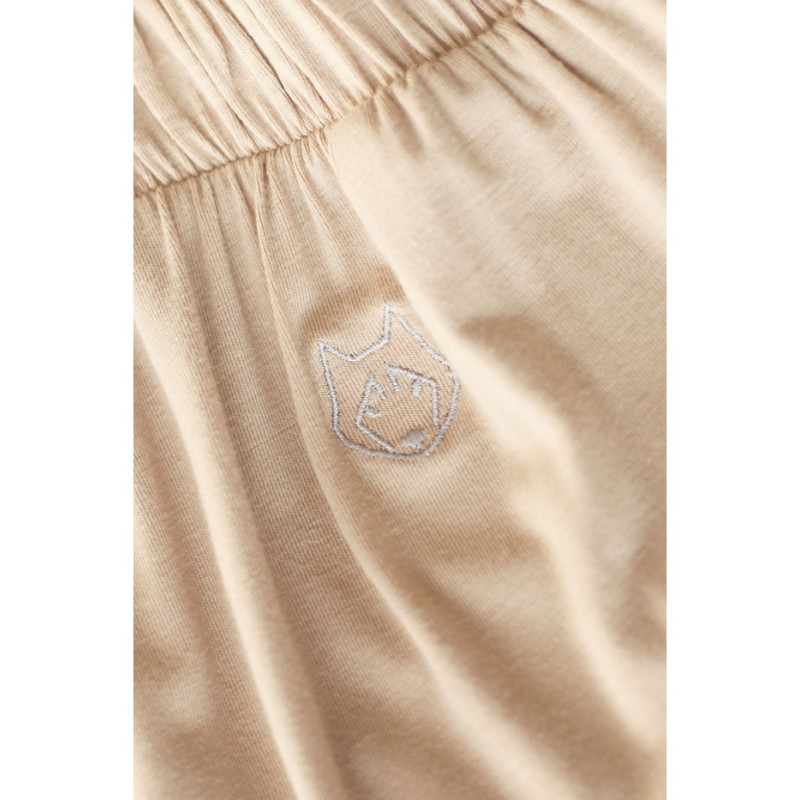 LA024 Viscose sleep shorts with frills - cappuccino