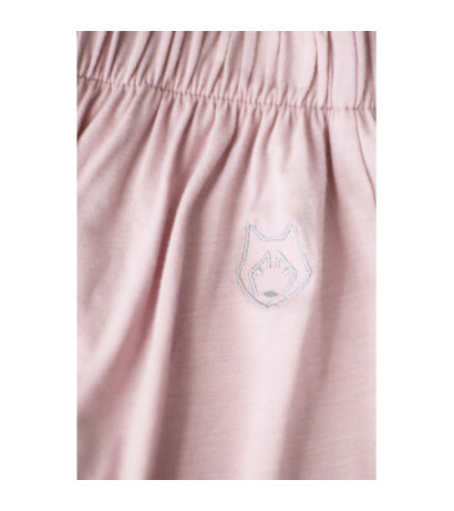 LA024 Viscose sleep shorts with frills - pink