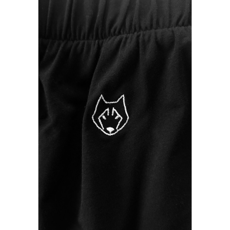 LA025 Sleeping pants with slim legs - black