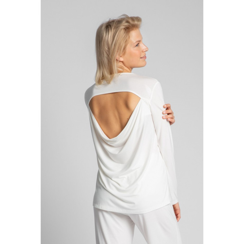 LA027 Sleeping blouse with back cutout - ecru