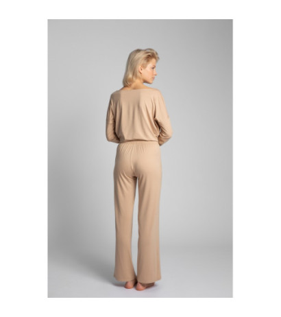 LA028 Sleeping pants with wide legs - cappuccino