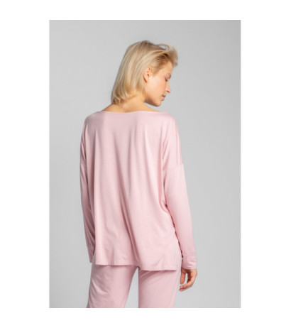 LA029 Viscose blouse with side slits - pink