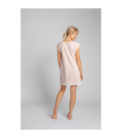 LA043 Nightgown with lace edge - peach