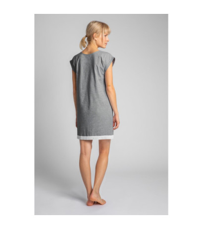 LA043 Nightgown with lace edge - gray