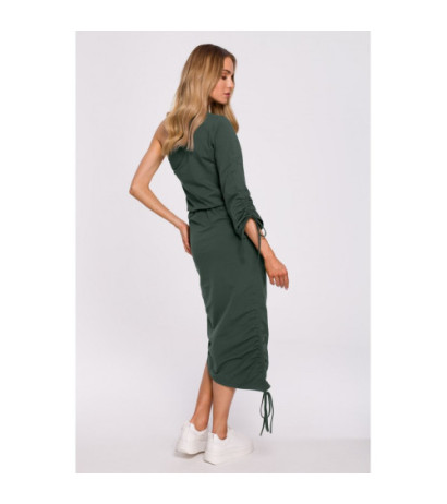 M580 One Shoulder Dress - military green