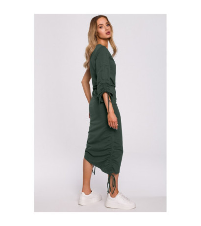 M580 One Shoulder Dress - military green