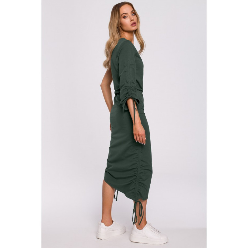 M580 One Shoulder Dress - military green