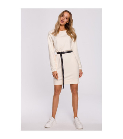 M590 Dress with Adjustable Belt - cream