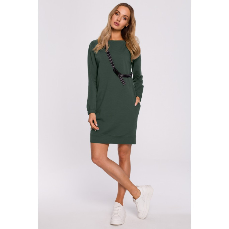 M590 Dress with Adjustable Belt - military green