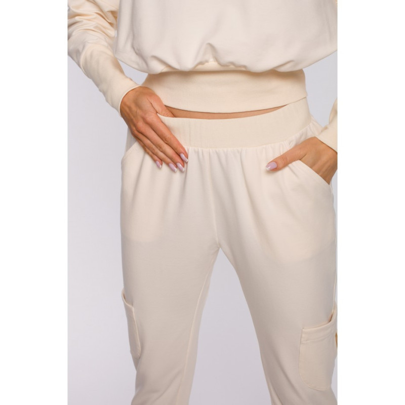 M591 Cargo type sweatpants - cream