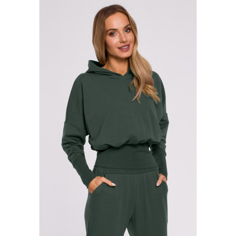 M592 Hooded and Drawstring Sweatshirt - military green