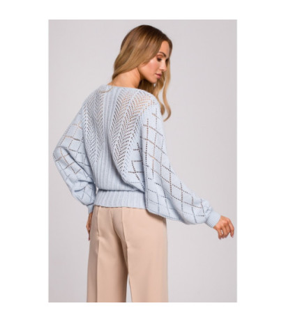 M595 Sweater with Bat Sleeves - Blue