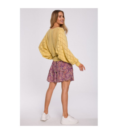 M595 Sweater with Bat Sleeves - Yellow