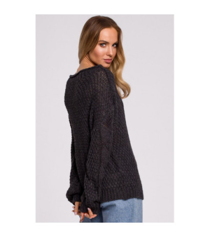 M600 Sweater With Openwork Pattern - Graphite