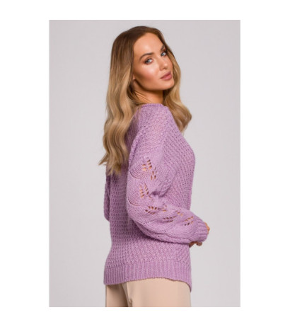 M600 Sweater With Openwork Pattern - lilac