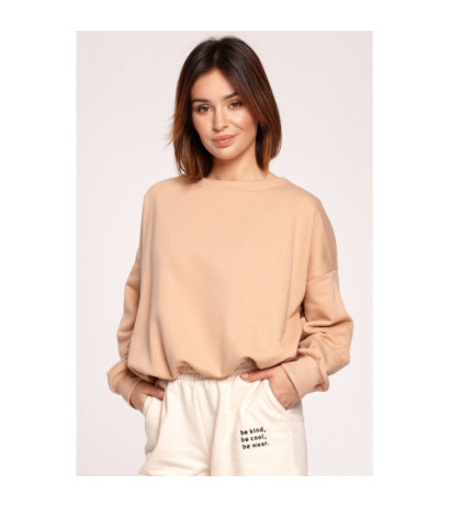 B185 Sweatshirt with back neckline - beige