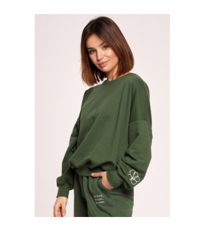 B185 Sweatshirt with back neckline - Grassy