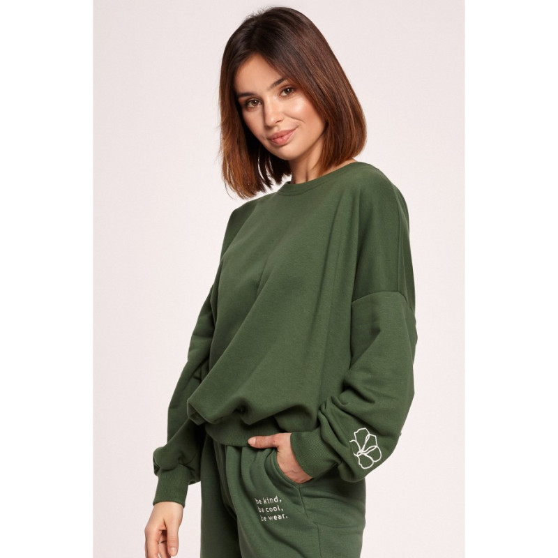 B185 Sweatshirt with back neckline - Grassy