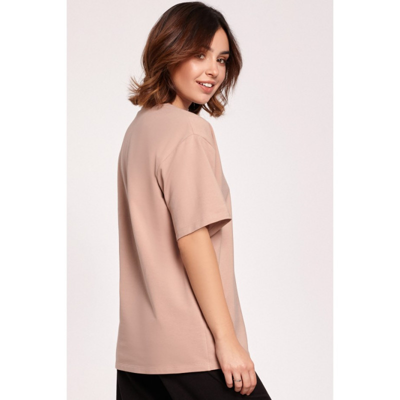 B187 Printed T-shirt - mocha