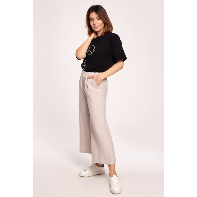 B188 Wide Leg Pants - Beige