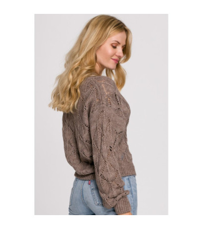 K104 Short button-down cardigan - mocha