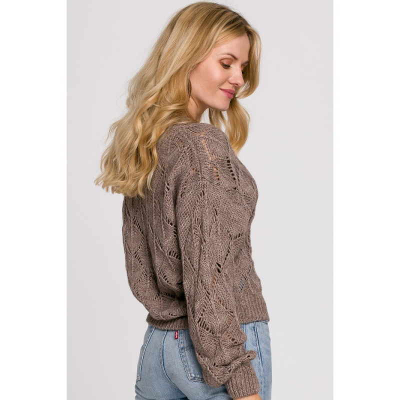 K104 Short button-down cardigan - mocha