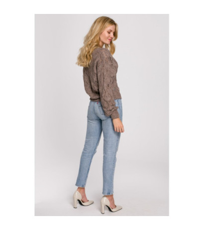 K104 Short button-down cardigan - mocha