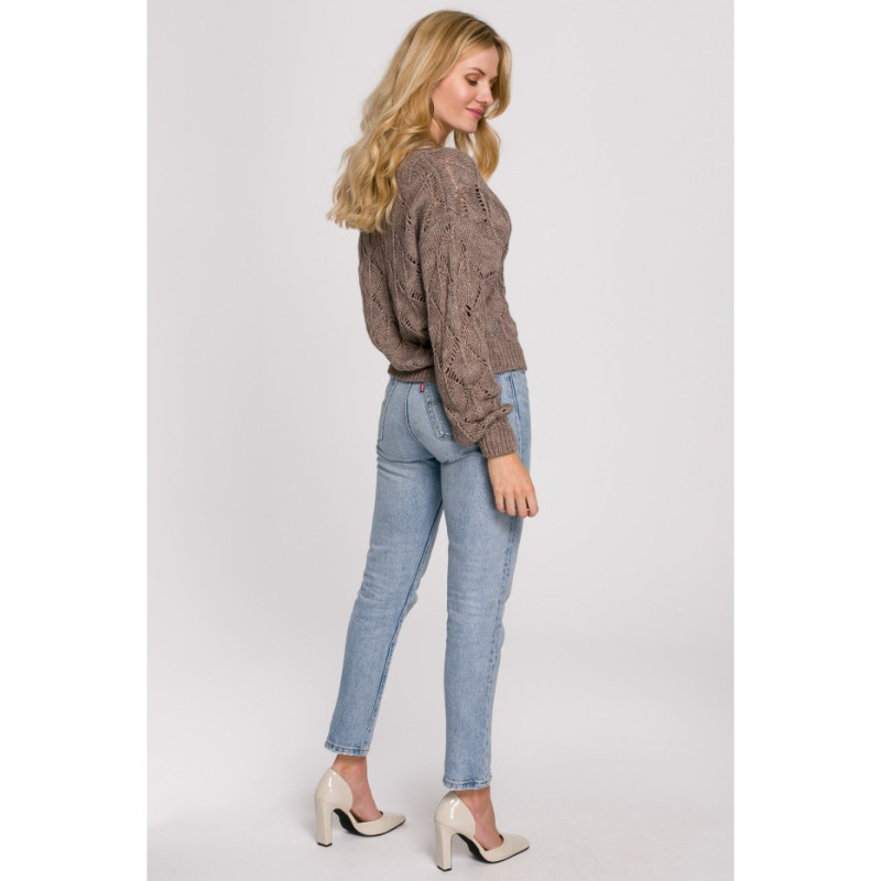 K104 Short button-down cardigan - mocha