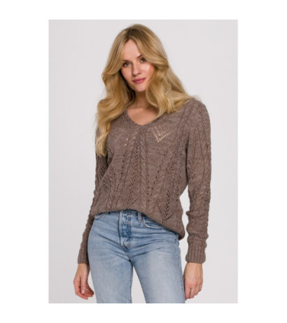 K106 Openwork short sweater...