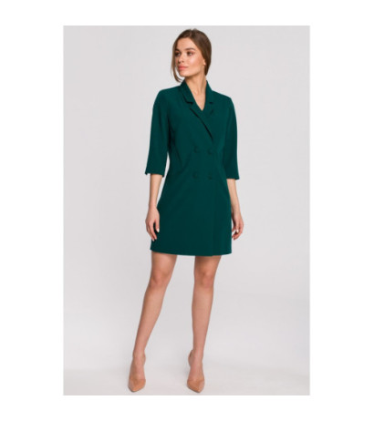 S254 Jacket dress with belt - green