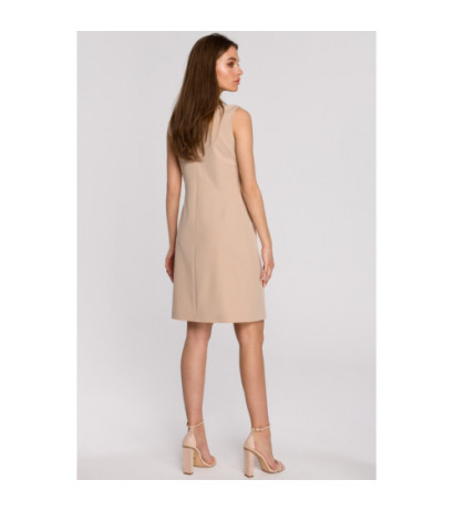 S258 Sleeveless jacket dress - beige