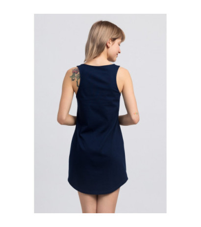 LA050 Cotton nightgown - navy blue