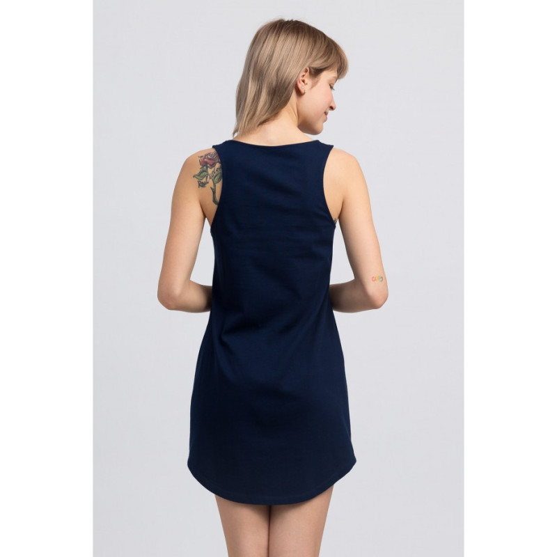 LA050 Cotton nightgown - navy blue