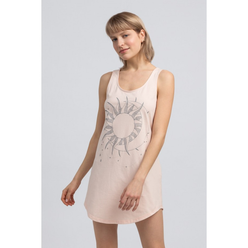 LA050 Cotton nightgown - peach