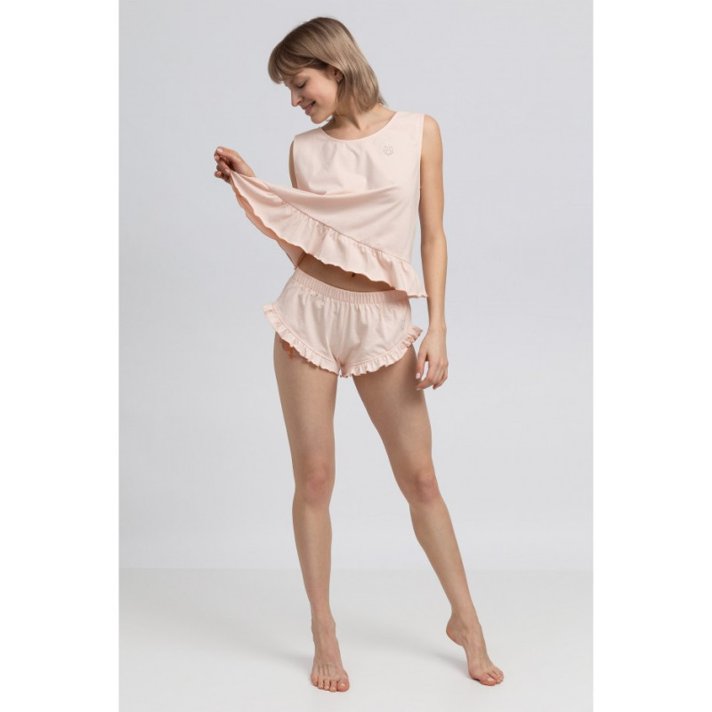 LA051 Cotton sleep shorts - peach