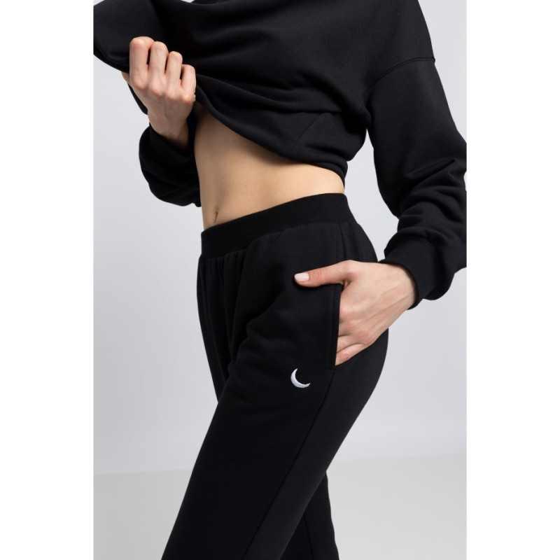 LA055 Joggers pants with drawstring - black