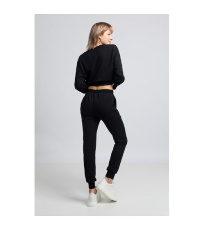 LA055 Joggers pants with drawstring - black