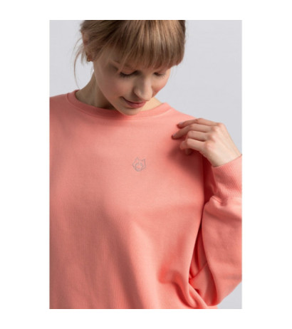 LA057 Sweatshirt with wolf - coral