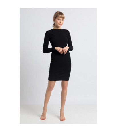 LA060 Dress with cutout on back - black